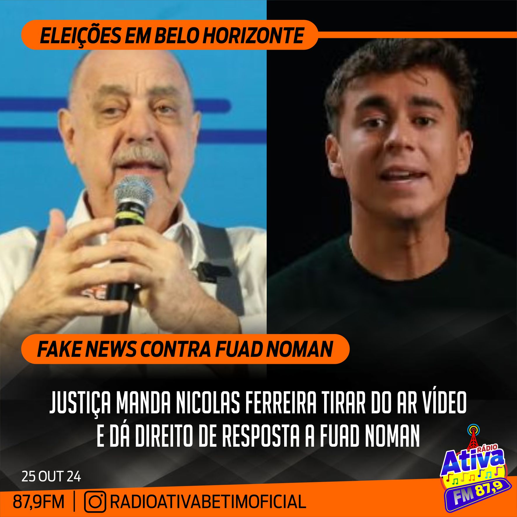 JUSTIÇA MANDA NICOLAS FERREIRA TIRAR DO AR VÍDEO E DÁ DIREITO DE RESPOSTA A FUAD NOMAN