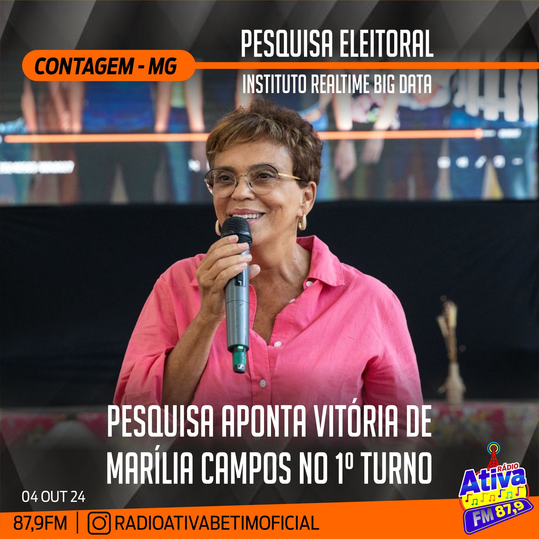 PESQUISA APONTA VITÓRIA DE MARÍLIA CAMPOS NO 1º TURNO